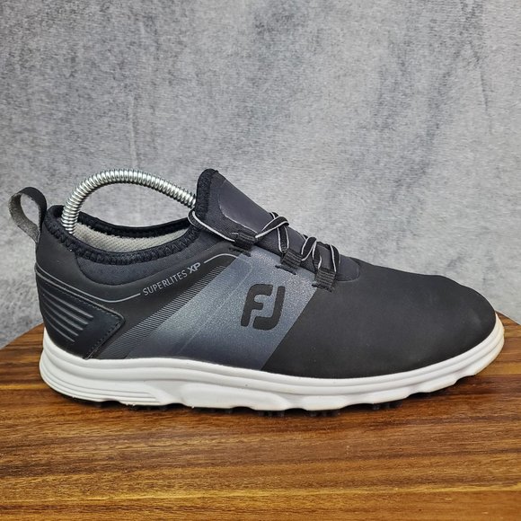 FootJoy Other - Footjoy FJ Superlites XP Golf Shoes Men's 9 Black Lace Up Waterproof Spikeless
